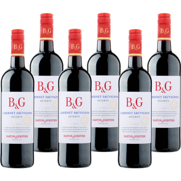 Barton & Guestier - Réserve - Cabernet Sauvignon - 6 x 750ML - zonder doos - JUMBO