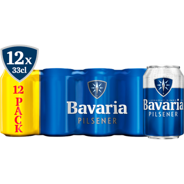 Bavaria - Pilsener - Blik - 12 x 330ML - JUMBO