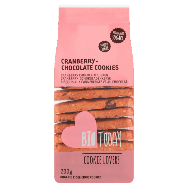 BioToday Cranberry chocoladekoeken biologisch - PLUS