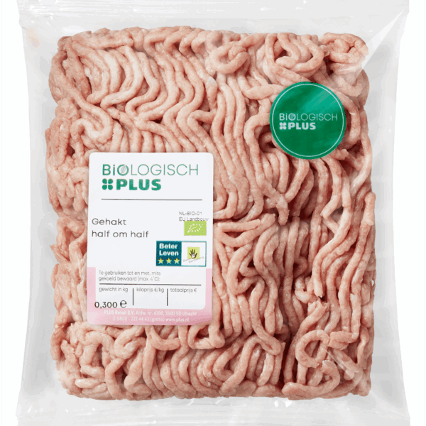 Biologisch PLUS Gehakt half om half - PLUS