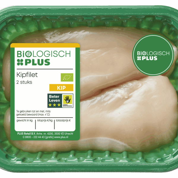 Biologisch PLUS Kipfilet 2 stuks - PLUS
