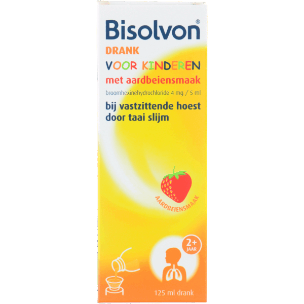 Bisolvon Drank kinderen aardbei 4mg/5ml - PLUS