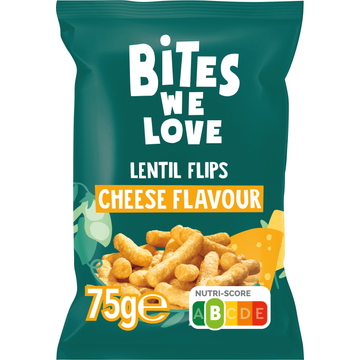 BitesWeLove Flip Its Cheese Flavour Lentil Puffs - JUMBO