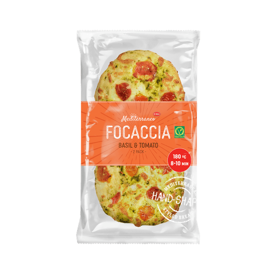Boboli Duo focaccia basillicum & tomaat - Dirk
