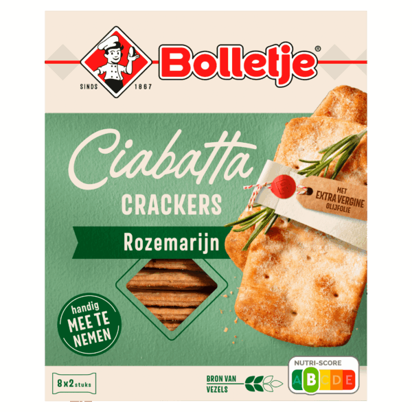 Bolletje Ciabatta Tussendoorcracker Rozemarijn - PLUS