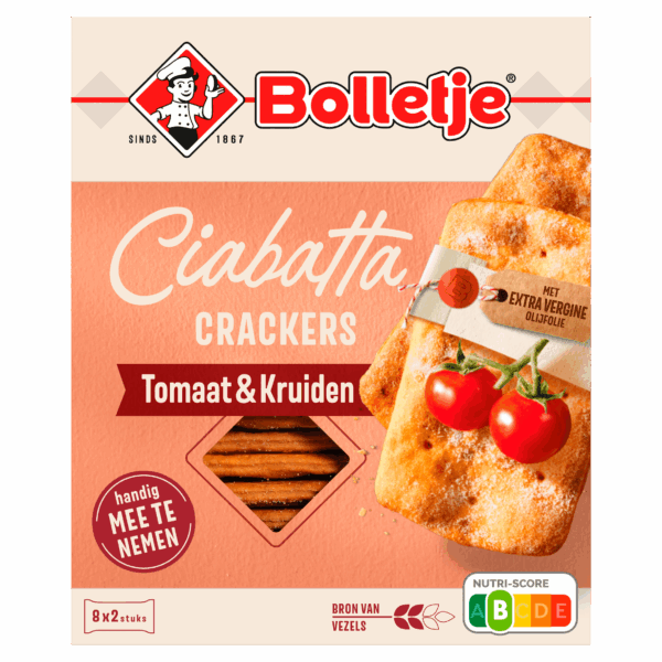 Bolletje Ciabatta Tussendoorcracker Tomaatkruid - PLUS