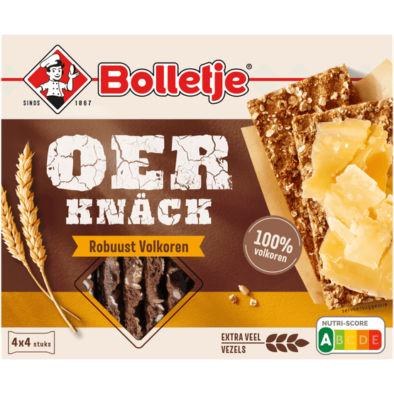 Bolletje Oerknack robuust volkoren 4 x 4 stuks - Dirk