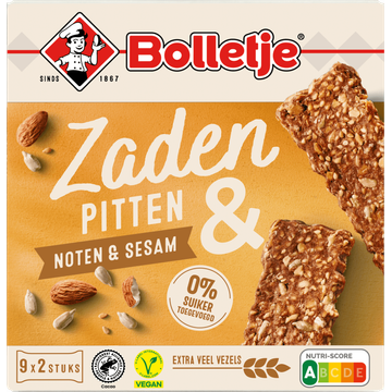 Bolletje Zaden & Pitten Noten & Sesam 9 x 2 Stuks - JUMBO