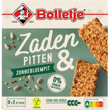 Bolletje Zaden & Pitten Zonnebloempit 9 x 2 Stuks - JUMBO