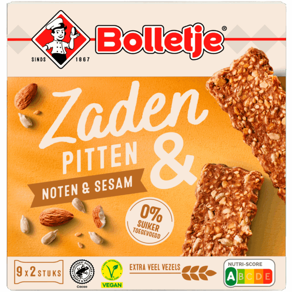 Bolletje Zaden en Pitten repen Noten-Sesam - PLUS