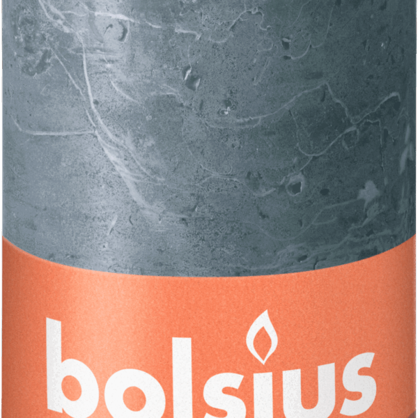 Bolsius Rustiek stompkaars 130/68 Slate Blue - PLUS