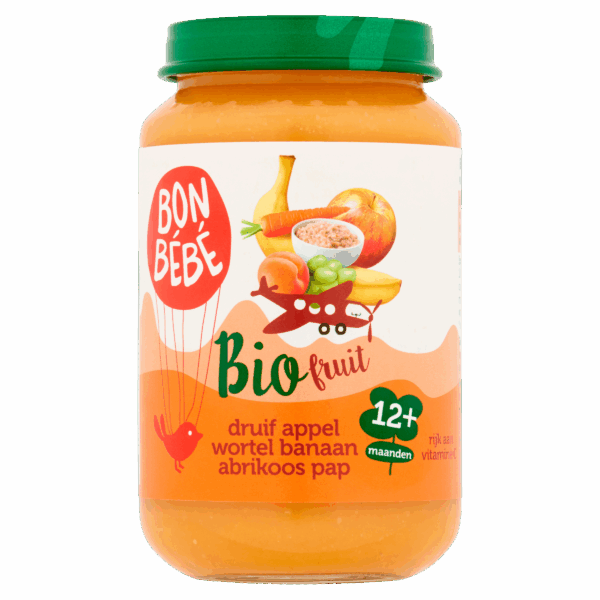 Bonbebe Bio 12F1201 Druif Appel Wortel Banaan - PLUS