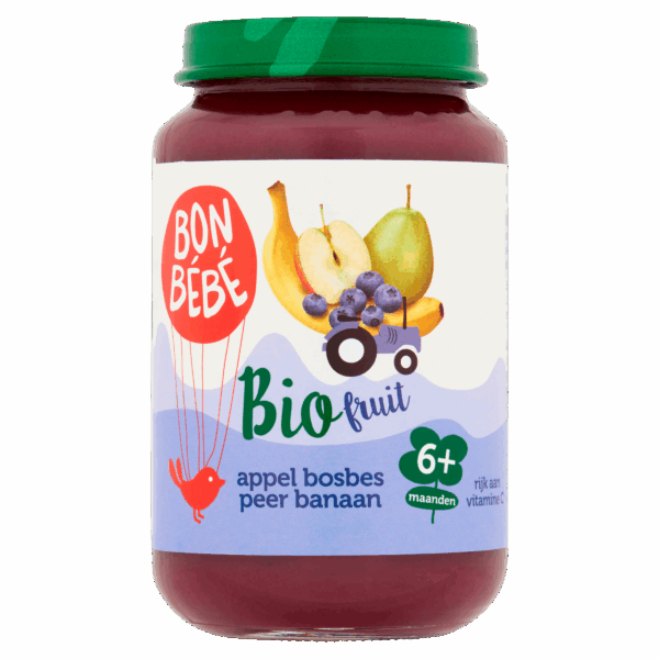Bonbebe Bio 6mF0603 appel bosbes peer banaan - PLUS