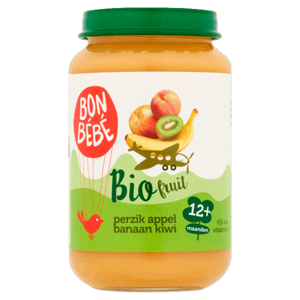 Bonbebe Bio Perzik Appel Banaan Kiwi - PLUS