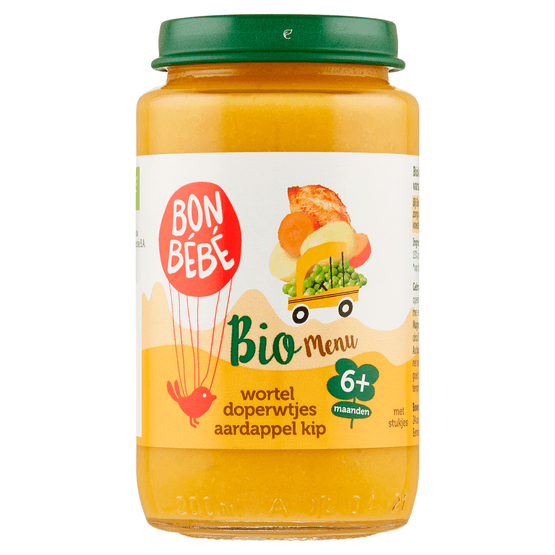 Bonbébé Biomenu m0616 wortel doperwtjes aardappel kip 6+ maanden - Dirk