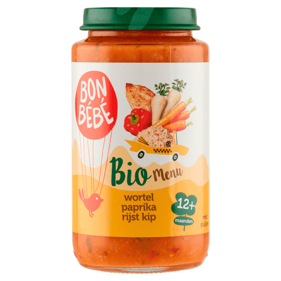 Bonbébé Biomenu m1216 wortel paprika rijst kip - Dirk