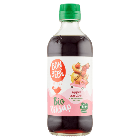 Bonbébé Diksap 6+ maanden appel-aardbei - Dirk