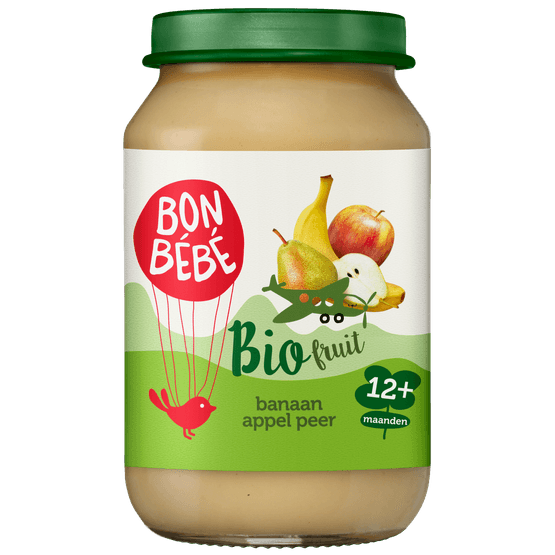Bonbébé Fruithapje 12+ maanden banaan-appel-peer - Dirk