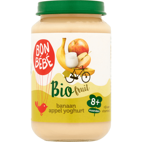 Bonbébé Fruithapje 8+ maanden banaan-appel-yoghurt - Dirk