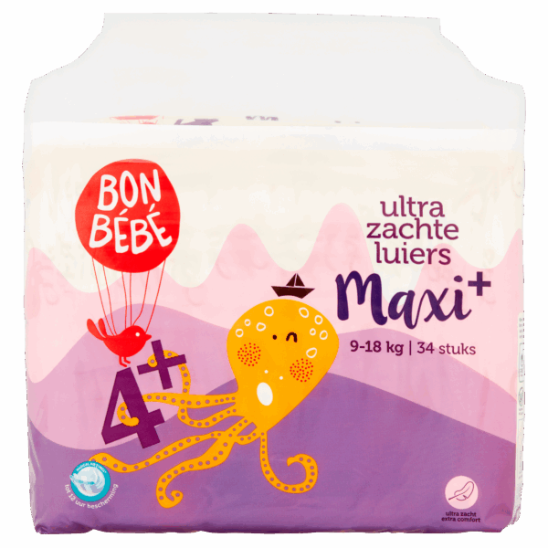 Bonbebe Luiers maat 4+ maxi+ 9-18 kg - PLUS