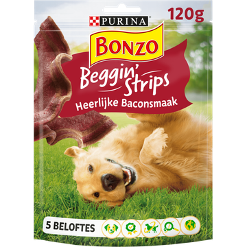 Bonzo Beggin' Strips Hondensnacks met Bacon - JUMBO