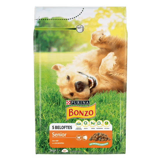 Bonzo Hondenvoer senior kip-groenten - Dirk