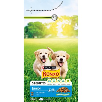 Bonzo Junior Hondenvoer met Kip en Groenten - JUMBO