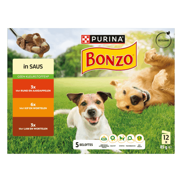 Bonzo Maaltijdzakjes in saus - PLUS