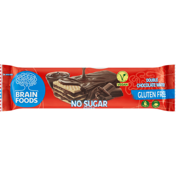 Brain Foods Double Chocolate Wafer Gluten Free - JUMBO