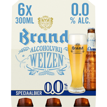 Brand Weizen 0.0 Bier Fles 6 x 300ml - JUMBO