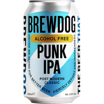 BrewDog - Punk IPA Alcoholvrij 0.5% - Blik - 330ML - JUMBO