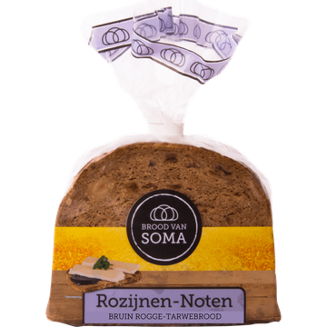 Brood van Soma Rozijnen-Noten Bruin Rogge-Tarwebrood - JUMBO