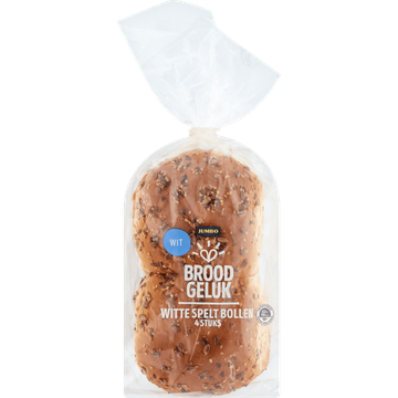 Broodgeluk - Spelt Bollen Wit - 4 Stuks - JUMBO