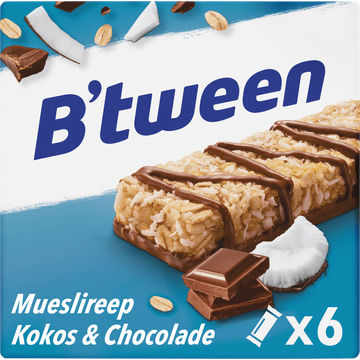 B'tween Mueslireep Kokos & Chocolade - JUMBO