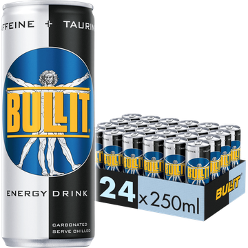 Bullit Energy Drink Tray - 24 x 250ml - JUMBO