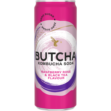 Butche Raspberry Rise & Blach tea Blik - JUMBO