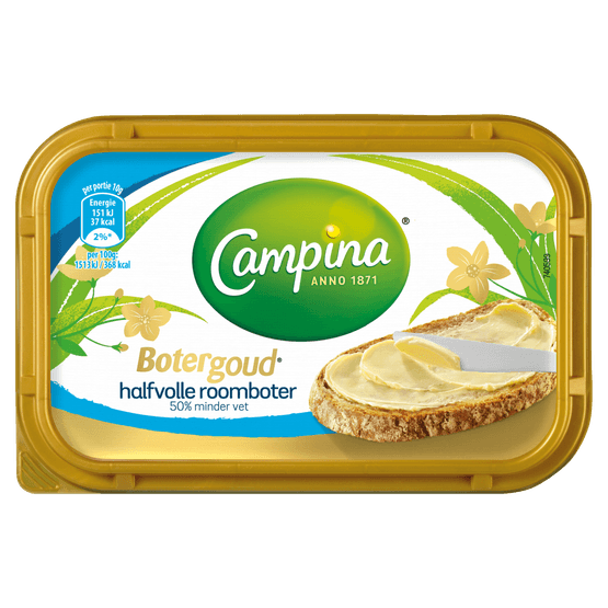 Campina Botergoud 50% minder vet - Dirk