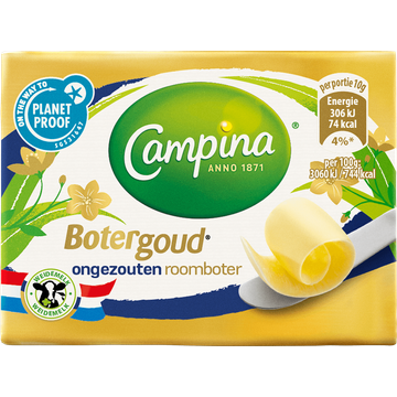 Campina Botergoud Ongezouten Roomboter Wikkel - JUMBO