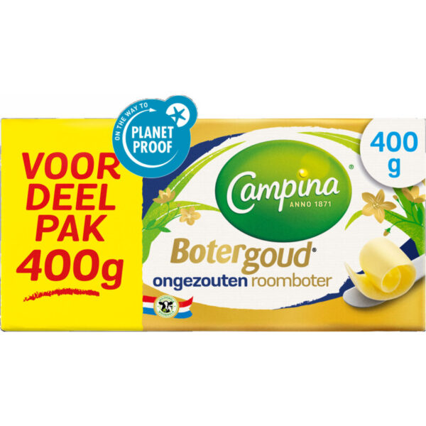 Campina Botergoud Roomboter Ongezouten Voordeel - Albert Heijn