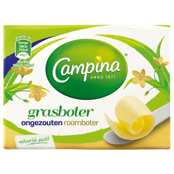 Campina Botergoud grasboter ongezouten wikkel - Dirk