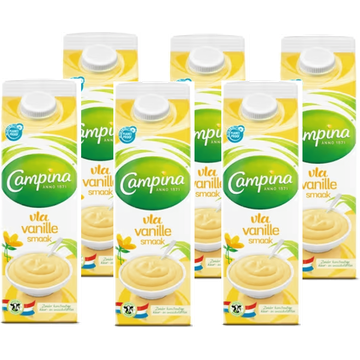 Campina vanille vla 6 x 1 L - JUMBO