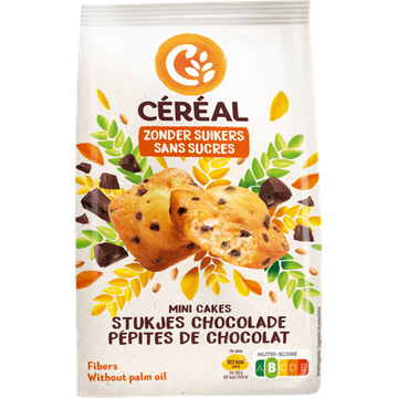 Céréal Zonder Suikers Mini Cakes Stukjes Chocolade - JUMBO