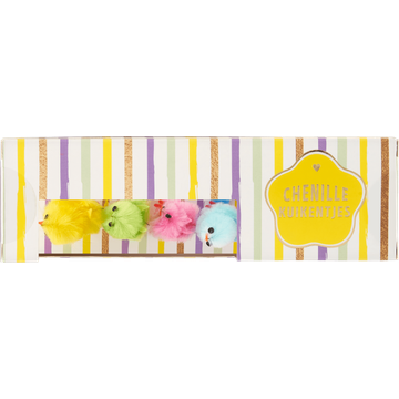 Chenille Kuikentjes Gekleurd 6 Stuks - JUMBO