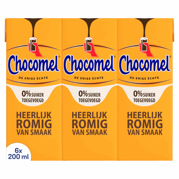 Chocomel 0% Heerlijk Romig & Rijk 6x200ML - PLUS