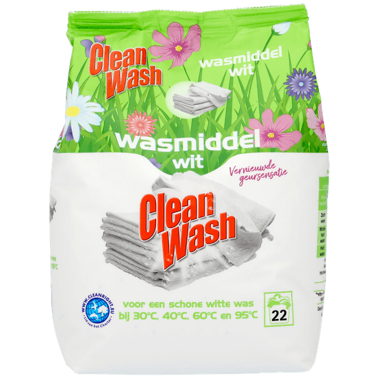 Clean Wash Poeder wasmiddel wit - Dirk