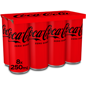 Coca-Cola Zero Sugar 8 x 250 ml - JUMBO