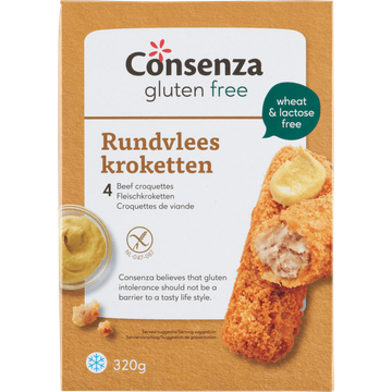 Consenza Gluten Free Rundvlees Kroketten 4 Stuks - JUMBO