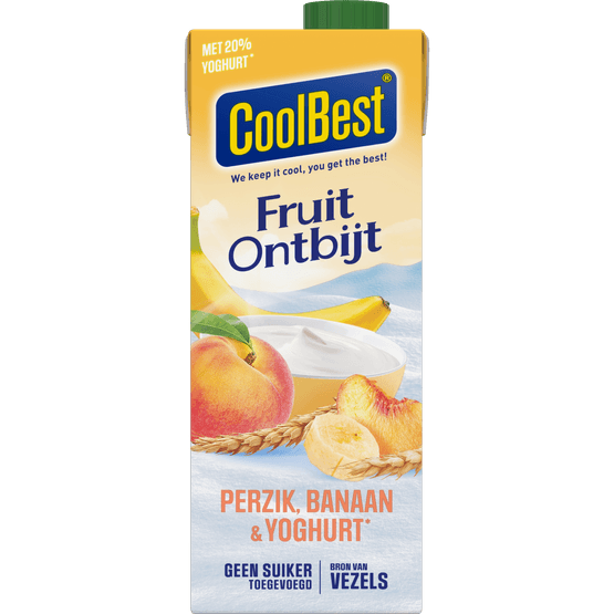 CoolBest Fruitontbijt yoghurt perzik banaan - Dirk