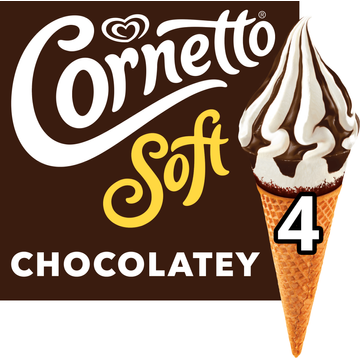 Cornetto Softijs Chocolatey 4 x 140 ml - JUMBO