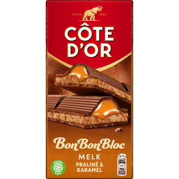 Côte d'Or BonBonBloc Chocoladereep Melk Praliné & Karamel - JUMBO